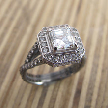 Asscher Cut Helix Engagement Ring