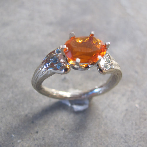 Oval Fire Opal Solitaire