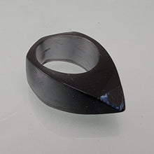 Marbleized Blue Spike Acrylic Ring