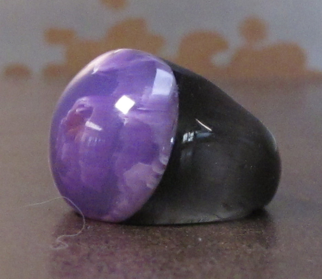 Purple Sphere Acrylic Ring